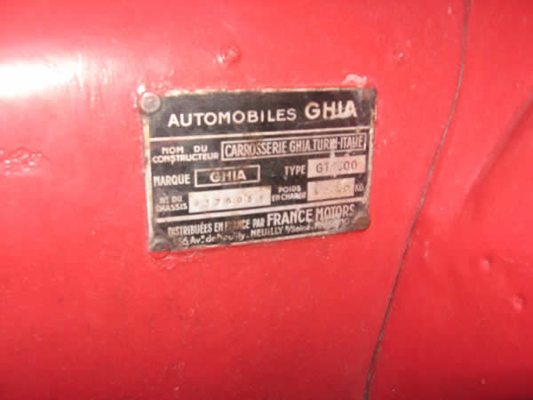 Ghia 1500 GT #0370056 - Photo 8